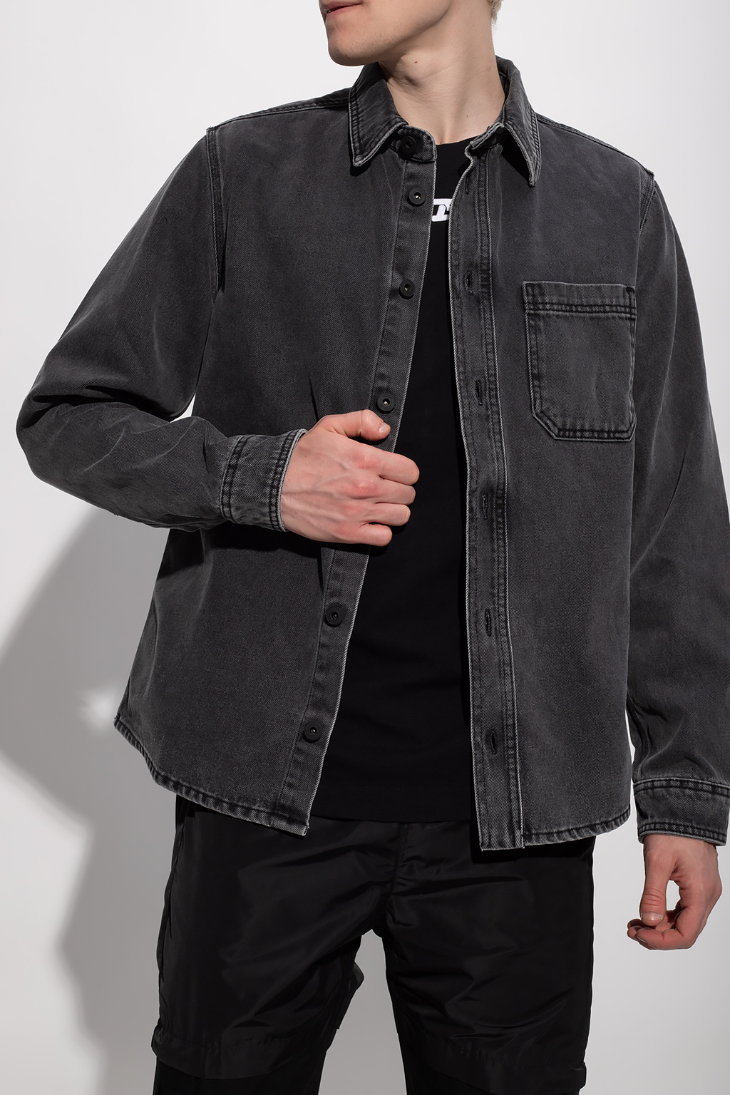 Off white hotsell black denim shirt